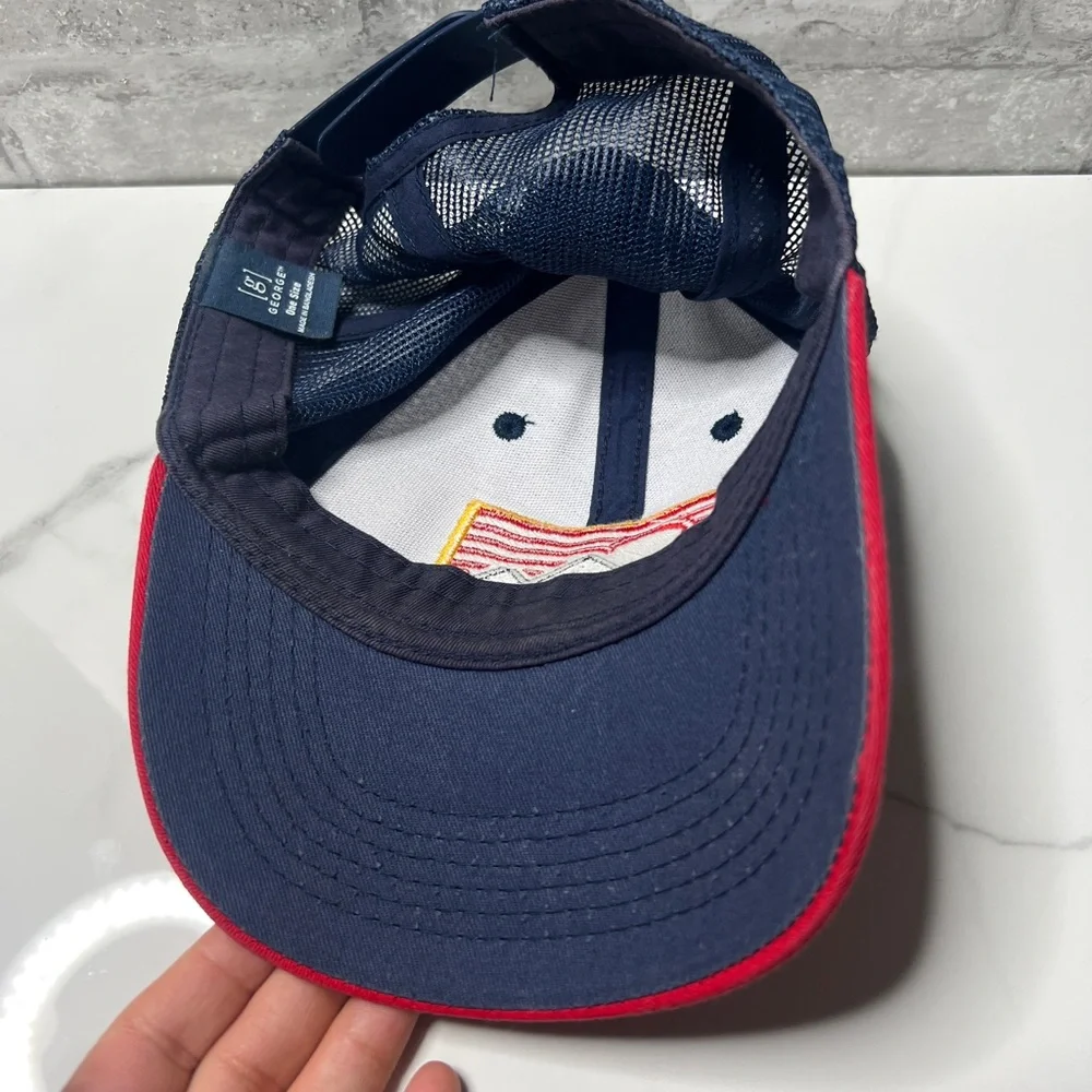 George Blue and White Mesh Cap
